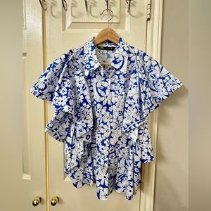 Zara Flutter Sleeve Top - Medium